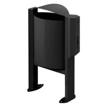 Corbeille sur pied Arkea canin avec distributeur de 200 sacs, 40l, anthracite 7016 Rossignol