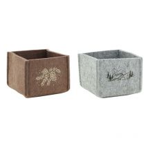 Corbeilles carrées en feutrine Lot de 2