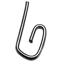 Blisterpackung mit 20 Vorhangkräuselhaken aus Metall