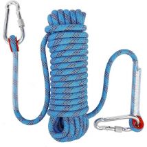 Corda da arrampicata con moschettone di sicurezza statico 10 mm Poliestere Corda da alpinismo Salvataggio per escursionismo Alpinismo Montagna 10 m