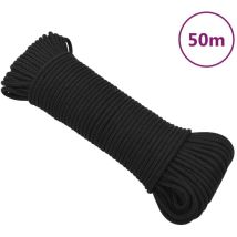 Corda Nautica Completamente Nera 3 mm 50 m in Polipropilene