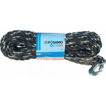 Corda Polipropilene Nero-14 Mm x 10 m Con Gancio (a 5)
