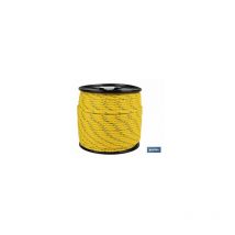 Enrouleur de corde nautique polyvalent 6 mm 200 m jaune/bleu