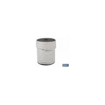 Bobine de corde en nylon mat 4/C 10 mm 100 Mts blanc