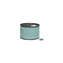 Bobine de corde hélicoïdale 8mm 50 m. blanc/vert