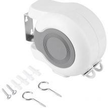 Treetalk - Corde a Linge Retractable Etendoir Linge Extensible Exterieur, Etendoir Linge Séchoir à Linge Rétractable à Fixation Murale Double pour