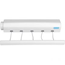 Corde à Linge RéTractable TéLescopique IntéRieur ExtéRieur Fixé au Mur Ligne SèChe-Linge Corde de SéChage Cintre (5 Lignes)