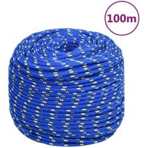 Bonnevie - Corde de bateau Bleu,Cordage durable et solide 10 mm 100 m Polypropylène -BV78531