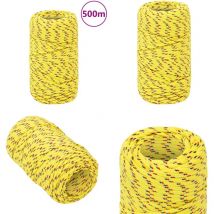 Corde de bateau Jaune 2 mm 500 m Polypropylène - Corde De Bateau - Corde Nautique - Corde Polypropylene - Amarrage - Voilier - Home & Living