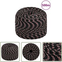 Echoo - The Living Store Corde de bateau Noir 10 mm 500 m Polypropylène - Corde Bateau - Corde Polypropylene - Corde Marine - Amarrage - Voilier