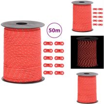 Corde de haubanage de tente avec bandes réfléchissantes et clés - Corde De Tente - Corde De Haubanage - Accessoires De Camping - Matériel De Camping