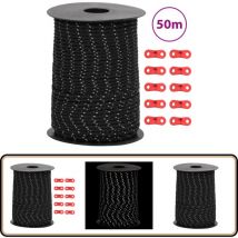 Corde de haubanage de tente avec bandes réfléchissantes et clés - Corde De Tente - Corde De Haubanage - Accessoires De Tente - Matériel De Camping
