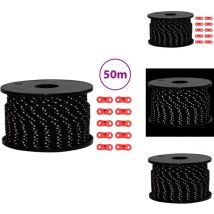 Corde de haubanage de tente avec bandes réfléchissantes et clés - Corde De Tente - Corde De Haubanage - Accessoires De Tente - Matériel De Camping
