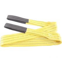 Corde de levage plate 3T avec sangle de levage en polyester à double boucle pour grue industrielle 2 mètres