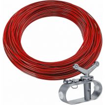 Corde de serrage de couverture de piscine, câble de couverture de piscine et kit de treuil, câble rouge de corde de couverture de piscine de 150