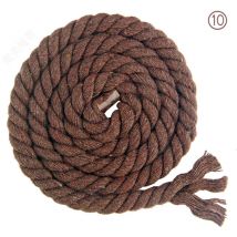 Linghhang - Corde en coton tressée à 3 brins de 8 mm x 65.5 pieds pour fil à tricoter artisanal (10 marron)