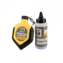 Wilmart - Cordeau à tracer, 30 mètres avec biberons de poudre 115 g