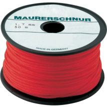 Cordeau – 100 m – Polyéthylène – Résistant à l'humidité – Rouge – Overmann