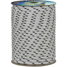 006000501 Treccia nautica, 10 mm, 20 mt, colore bianco con segnalino blu - Corderie Italiane