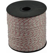 006003472 Filo muratore, Cordino Nylon su Rocchetto, Bianco/Rosso, 1.8 mm, 500 m - Corderie Italiane