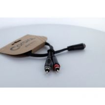 Cordial - 14889 Klinke / Cinch Audio Y-Adapter [1x Klinkenbuchse 3.5 mm - 2x Cinch-Buchse] 0.30 m Schw