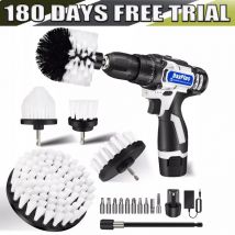 Day Plus - Cordless Drill Electric Screwdriver Power Driver Combi Drill Brush with 2X Battery