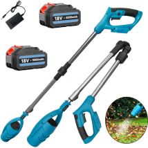 Teetok - Cordless Extension Pole Snow blowers Leaf Blower,Foldable extension pole 116CM,2x Battery 5.5A+Charger,for Sidewalk, Patio, Deck