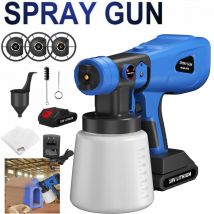 Cordless Paint Sprayer HVLP Electric Spray Paint Gun 3 Patterns Home Interior and Exterior/Fence/Cabinets/Walls/Ceiling