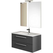 Mennza - cordoba Conjunto mueble de baño Antracita 80 cm