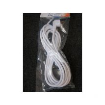 L'ebenoid - Cordon d'alimentation avec fiche 2P+T 16A longueur 5m cable 3G1.5 blanc