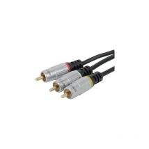 Fujionkyo - Cordon 3 rca Haute qualité mâle/mâle 3 mètres gold 424720