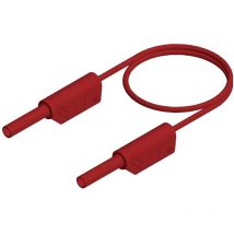Sks Hirschmann - mvl s 25/1 Au Cordon de mesure de sécurité Banane mâle 2 mm Banane mâle 2 mm 25.00 cm rouge 1 pc(s)