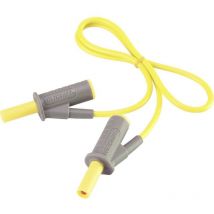 Voltcraft - Cordon de mesure de sécurité[Banane mâle 4 mm -Banane mâle 4 mm ] Ultra flexibles 0.50 m,jaune,MSB-501 10 a