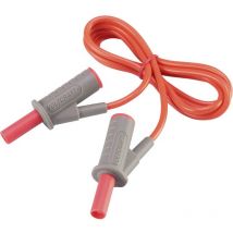 Voltcraft - Cordon de mesure de sécurité[Banane mâle 4 mm -Banane mâle 4 mm ] Ultra flexibles 1.00 m,rouge,MSB-501 10 a