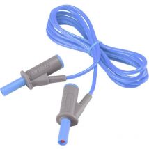 Cordon de mesure de sécurité[Banane mâle 4 mm -Banane mâle 4 mm ] Ultra flexibles 1.50 m,bleu,MSB-501 10 a