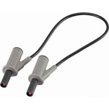 Voltcraft - Cordon de mesure de sécurité[Banane mâle 4 mm -Banane mâle 4 mm ] Ultra flexibles 25.00 cm,noir,MSB-501 10 a