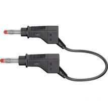 Stäubli XZG425/SIL Cordon de mesure de sécurité Banane mâle 4 mm Banane mâle 4 mm 0.50 m noir 1 pc(s)