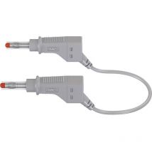 Stäubli - XZG425/SIL Cordon de mesure de sécurité Banane mâle 4 mm Banane mâle 4 mm 0.50 m gris 1 pc(s)