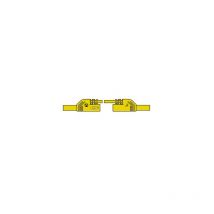 Hirschmann - cordon de mesure isole 4mm 25cm avec reprise - jaune (mlb-sh/ws 25/1)