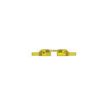 Cordon de mesure isole 4mm 50cm avec reprise - jaune (mlb-sh/ws 50/1)