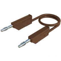 Sks Hirschmann - mln 25/2,5 br Cordon de mesure Banane mâle 4 mm Banane mâle 4 mm 25.00 cm marron 1 pc(s)