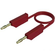 SKS Hirschmann MLN 25/2,5 RT Cordon de mesure Banane mâle 4 mm Banane mâle 4 mm 25.00 cm rouge 1 pc(s)