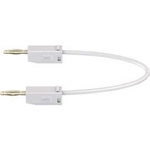 LK205 Cordon de mesure Banane mâle 2 mm Banane mâle 2 mm 45.00 cm blanc 1 pc(s) Y634951 - Stäubli