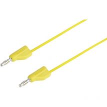 Voltcraft - Ultra-flexible Cordon de mesure [Banane mâle 4 mm - Banane mâle 4 mm ] 0.75 m jaune MSB-300 10 a