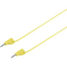 Voltcraft - cordon de mesure[banane mâle 2 mm -banane mâle 2 mm ] ultra flexible 0.9 M,JAUNE,MSB-2002.2 a VC-8557660