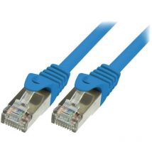 Cordon de raccordement Fibre optique OM4 F-UTP cat.5e 0.25m - Bleu