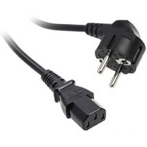 Cordon électrique secteur standard 1.8 m Noir