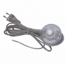 Centrale brico Cordon et interrupteur Tibelec plastique, transparent 500 w