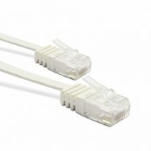 Câble Ethernet RJ45 cat 6a mâle/mâle droit plat - ftp 10 m