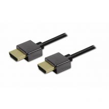 Metronic - Câble hdmi High Speed + Ethernet mâle/mâle ultra fin 1,5 m